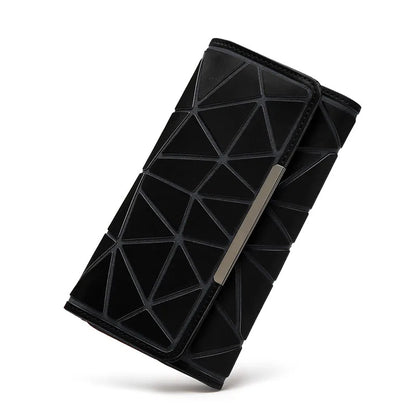 Purse bao bag Geometric Wallet women's Long Clutch Wallets Money Bag Three Folds Wallet Ladies Card Holder carteira portfel