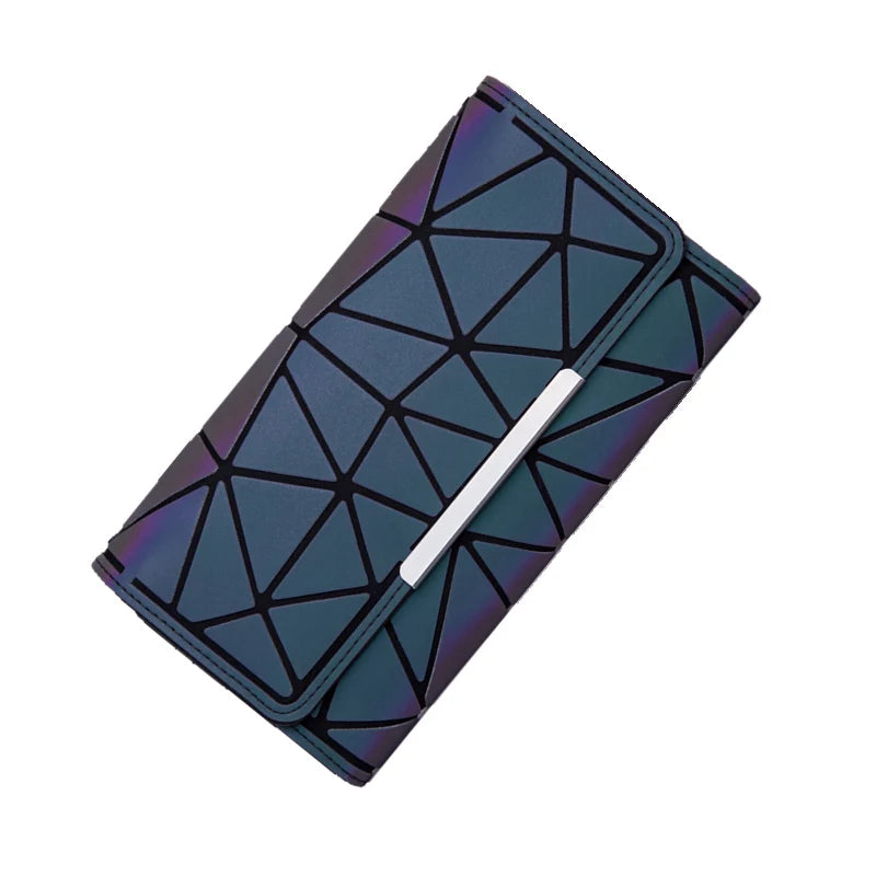 Purse bao bag Geometric Wallet women's Long Clutch Wallets Money Bag Three Folds Wallet Ladies Card Holder carteira portfel