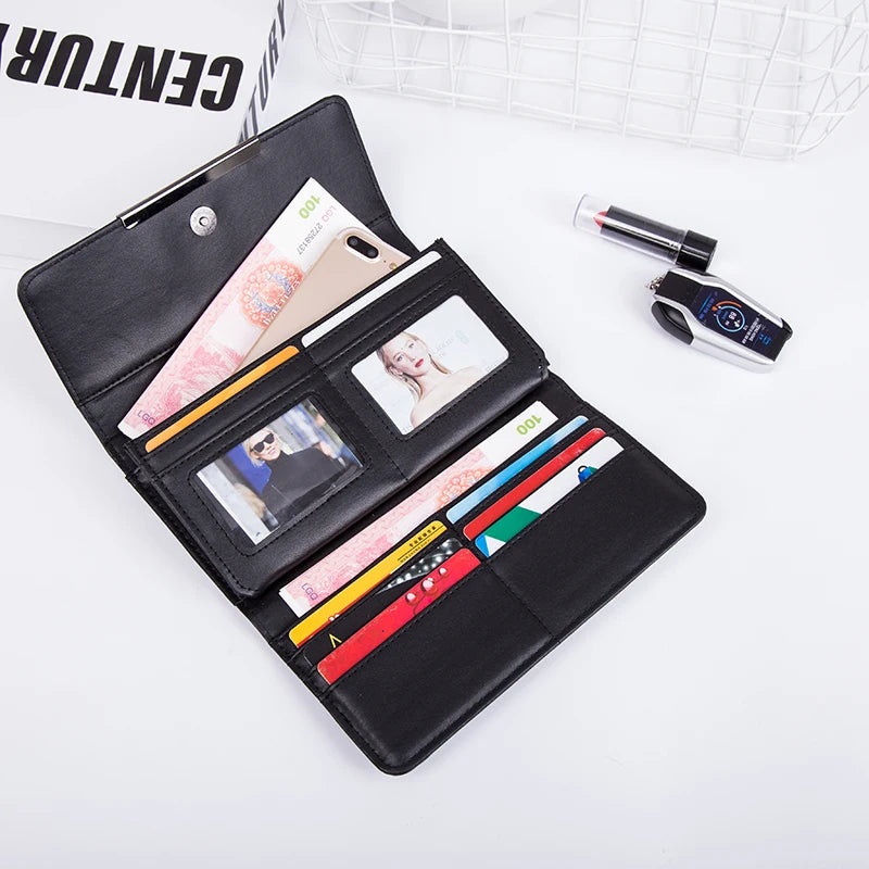 Purse bao bag Geometric Wallet women's Long Clutch Wallets Money Bag Three Folds Wallet Ladies Card Holder carteira portfel