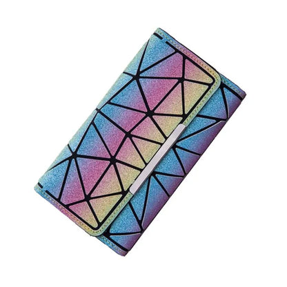 Purse bao bag Geometric Wallet women's Long Clutch Wallets Money Bag Three Folds Wallet Ladies Card Holder carteira portfel