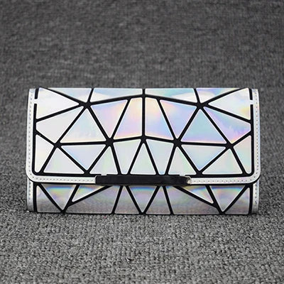 Purse bao bag Geometric Wallet women's Long Clutch Wallets Money Bag Three Folds Wallet Ladies Card Holder carteira portfel
