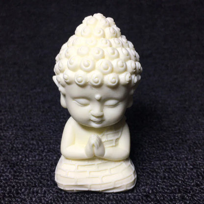 Q Version Lotus Tathagata Buddha Carved Buddha Statue Cute Character Model Home Desktop Decoration Accessories Gift Statue