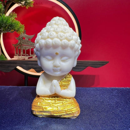 Q Version Tathagata Buddha Carved Buddha Statue Cute character model Home desktop decoration accessories Gift statue