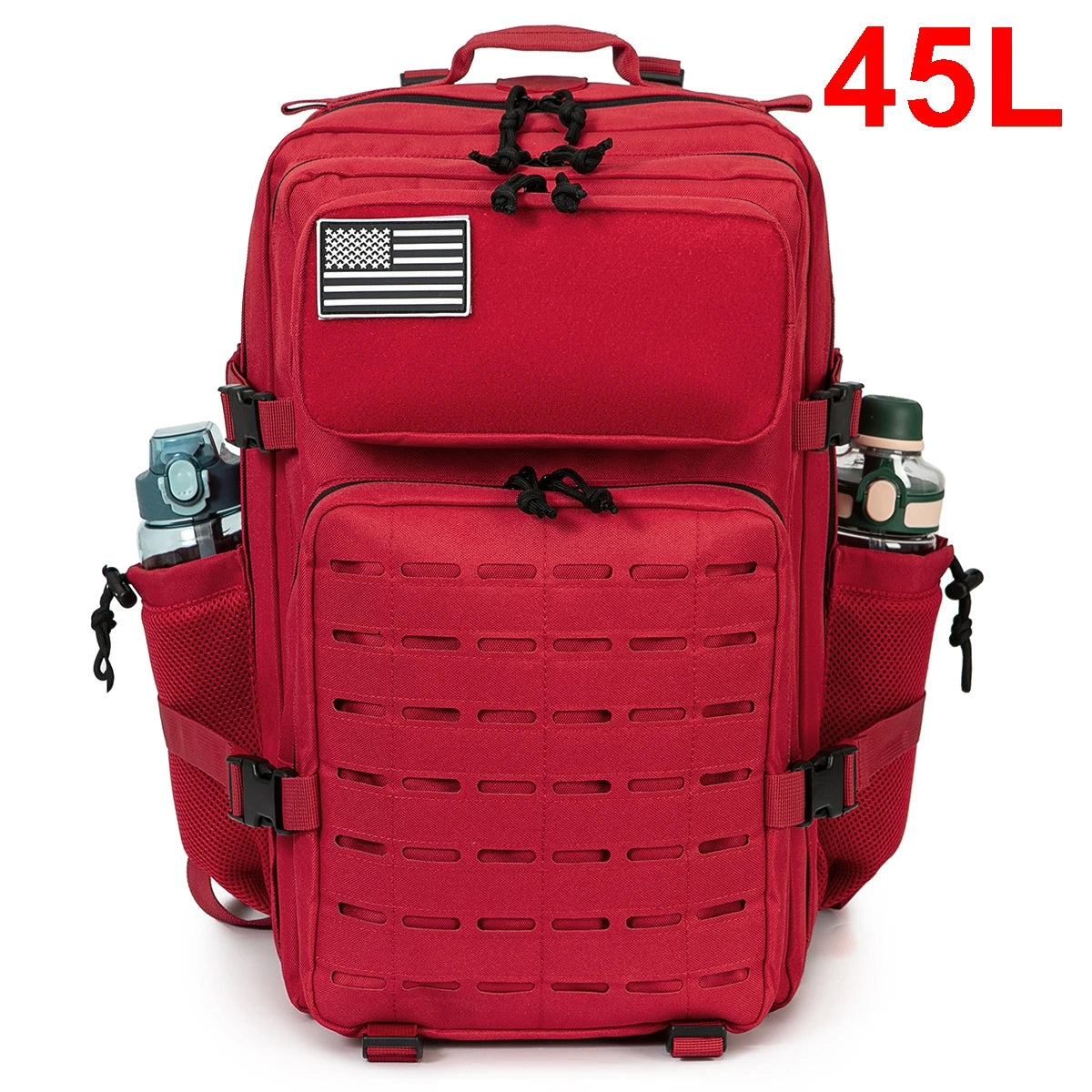 QT&QY 25L/45L Tactical Backpack for Women/men survival Laser Cut Molle Daypack School Bag Gym EDC Rucksack with Dual Cup Holder