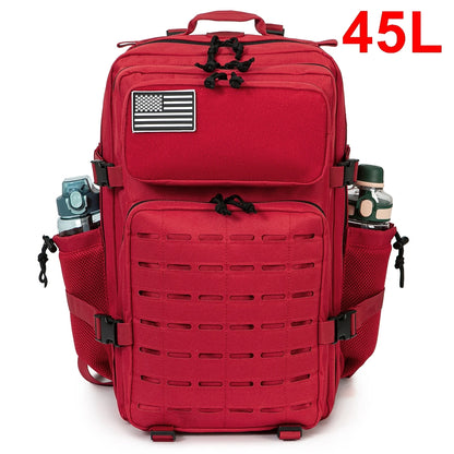 QT&QY 25L/45L Tactical Backpack for Women/men survival Laser Cut Molle Daypack School Bag Gym EDC Rucksack with Dual Cup Holder
