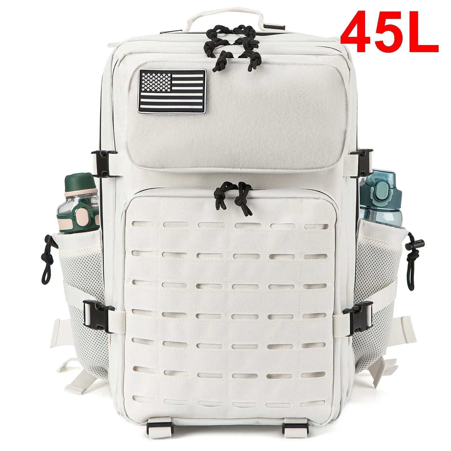 QT&QY 25L/45L Tactical Backpack for Women/men survival Laser Cut Molle Daypack School Bag Gym EDC Rucksack with Dual Cup Holder