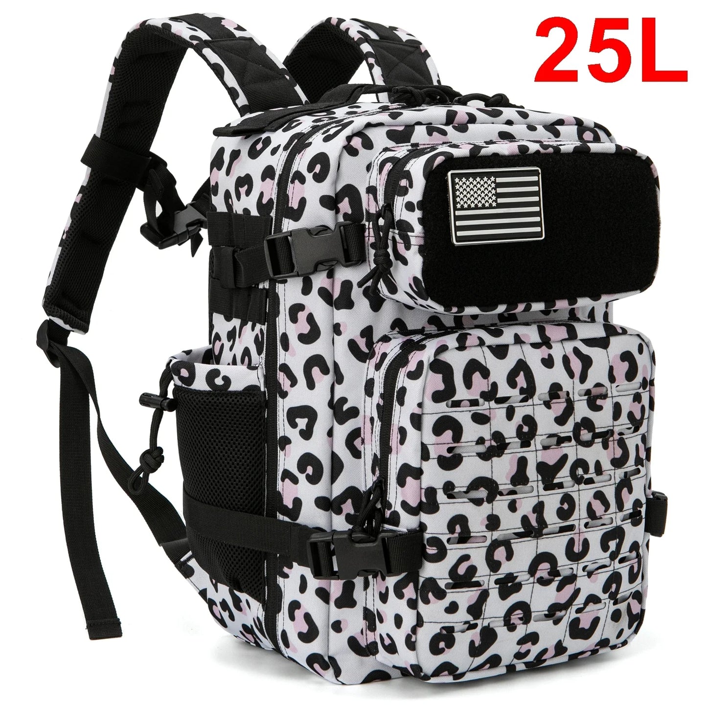 QT&QY 25L/45L Tactical Backpack for Women/men survival Laser Cut Molle Daypack School Bag Gym EDC Rucksack with Dual Cup Holder