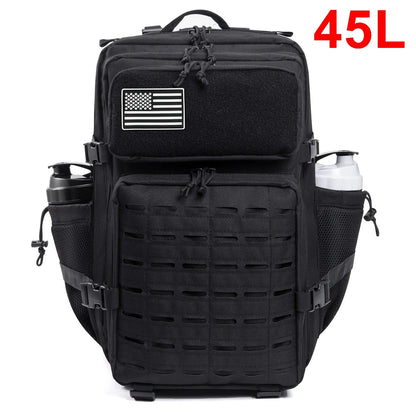 QT&QY 25L/45L survival Tactical Backpack for Women/men EDC Laser Cut Molle Daypack School Bag Gym Rucksack with Dual Cup Holder