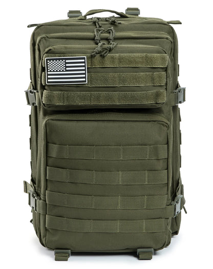 QT&QY 45L Military Tactical Backpack Molle Army Assault Pack CCW 3 Day survival Bag Hiking Treeking Rucksack heavy duty backpack