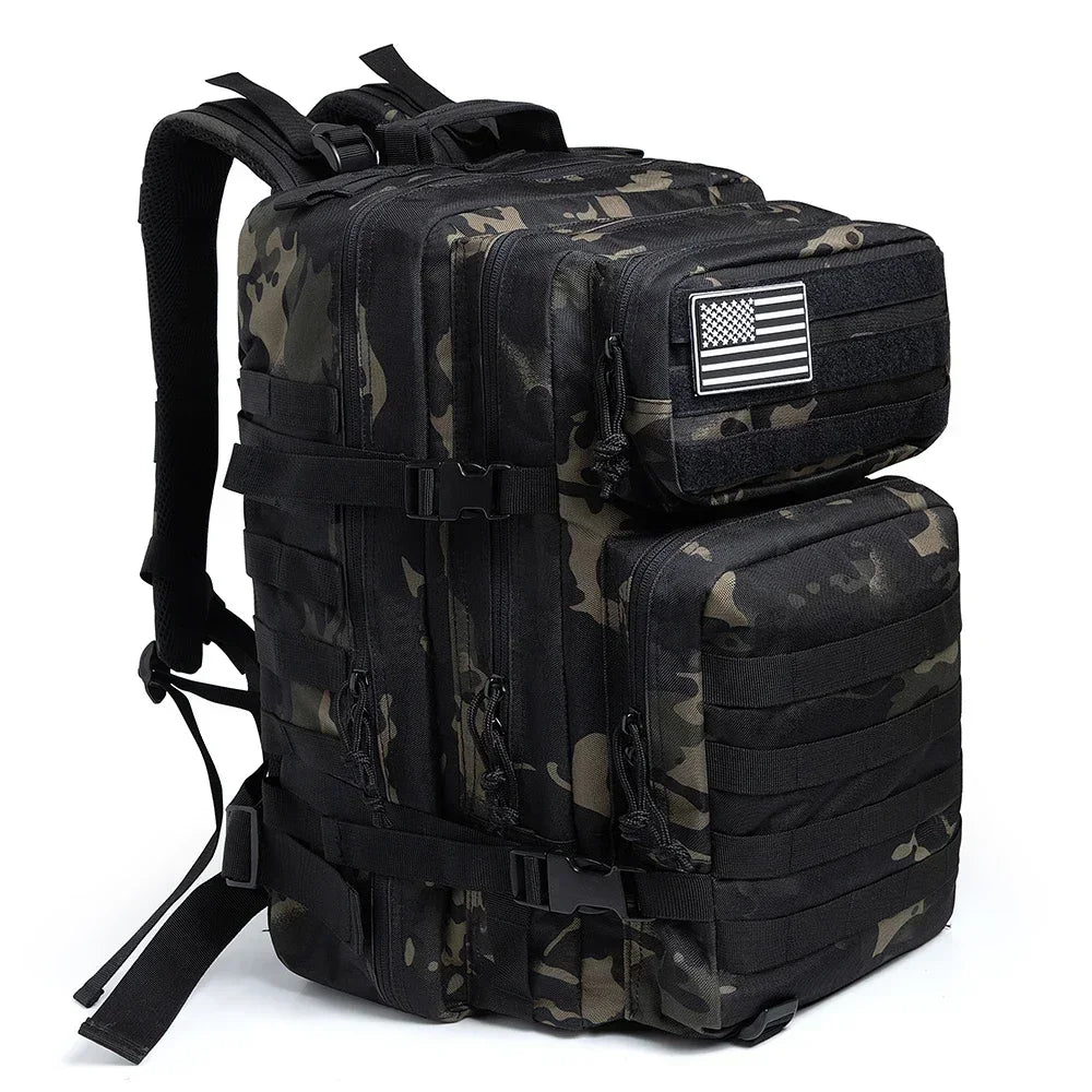 QT&QY Outdoor Tactical Backpacks 45L Large Capacity Man 3 Days Molle Assault Bags For Outdoor Trekking Camping Backpack