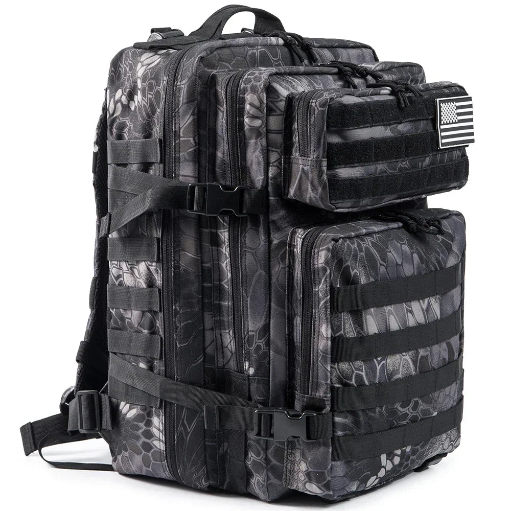 QT&QY Outdoor Tactical Backpacks 45L Large Capacity Man 3 Days Molle Assault Bags For Outdoor Trekking Camping Backpack