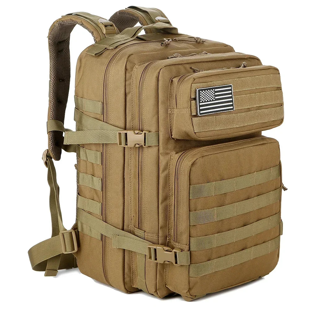 QT&QY Outdoor Tactical Backpacks 45L Large Capacity Man 3 Days Molle Assault Bags For Outdoor Trekking Camping Backpack