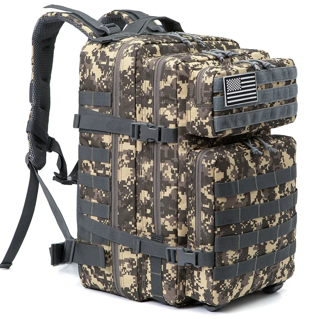 QT&QY Outdoor Tactical Backpacks 45L Large Capacity Man 3 Days Molle Assault Bags For Outdoor Trekking Camping Backpack