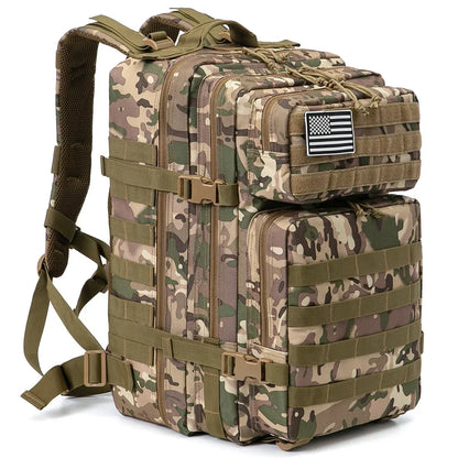 QT&QY Outdoor Tactical Backpacks 45L Large Capacity Man 3 Days Molle Assault Bags For Outdoor Trekking Camping Backpack