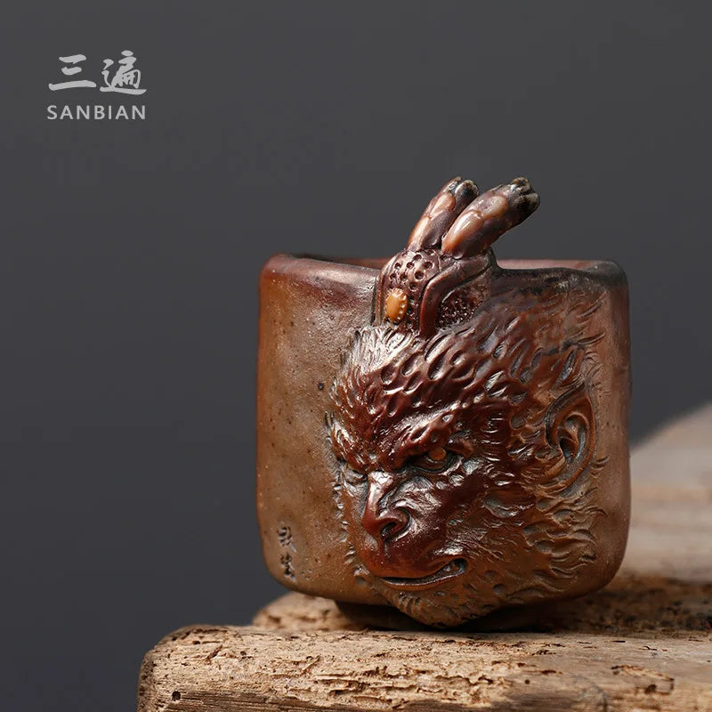 Qi Tian Da Sheng Wukong Firewood Burning Japanese Tea Cup Men's Tea Single Tea Cup Master Cup
