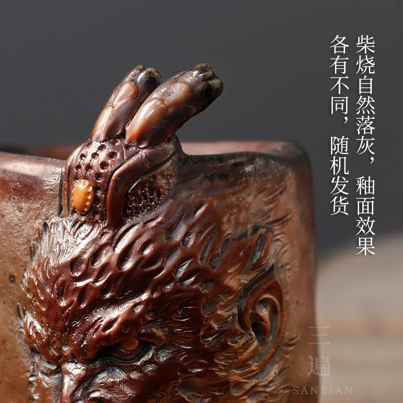 Qi Tian Da Sheng Wukong Firewood Burning Japanese Tea Cup Men's Tea Single Tea Cup Master Cup
