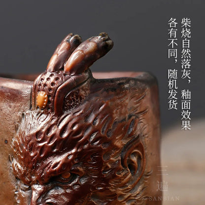 Qi Tian Da Sheng Wukong Firewood Burning Japanese Tea Cup Men's Tea Single Tea Cup Master Cup