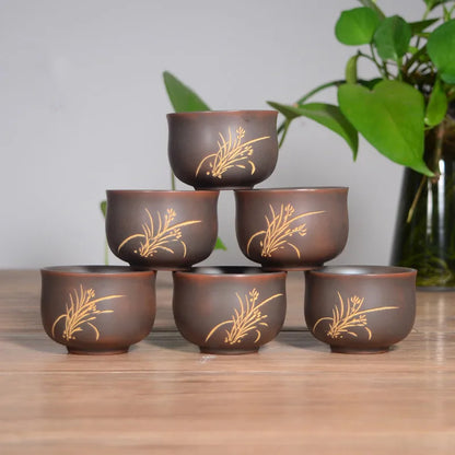 Qin Zhou Ceramic Qinzhou Ni Xing Tao(Not Yixing Clay Teapot)Handmade  teacup  for Puer oolong Kung Fu Cha Gift For Mother