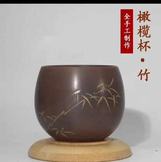Qin Zhou Ceramic Qinzhou Ni Xing Tao(Not Yixing Clay Teapot)Handmade  teacup  for Puer oolong Kung Fu Cha Gift For Festival