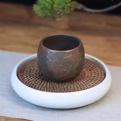 Qin Zhou Ceramic Qinzhou Ni Xing Tao(Not Yixing Clay Teapot)Handmade  teacup  for Puer oolong Kung Fu Cha Gift For Festival