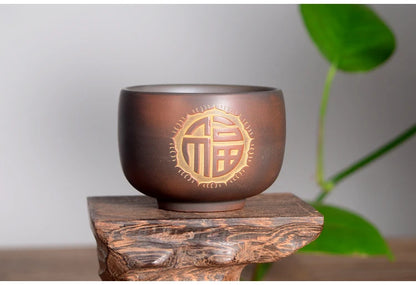 Qin Zhou Ceramic Qinzhou Ni Xing Tao(Not Yixing Clay Teapot)Handmade  teacup  for Puer oolong Kung Fu Cha Gift For Mother
