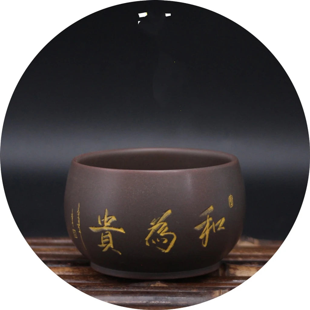 Qin Zhou Ceramic Qinzhou Ni Xing Tao(Not Yixing Clay Teapot)Handmade  teacup  for Puer oolong Kung Fu Cha Gift For Festival