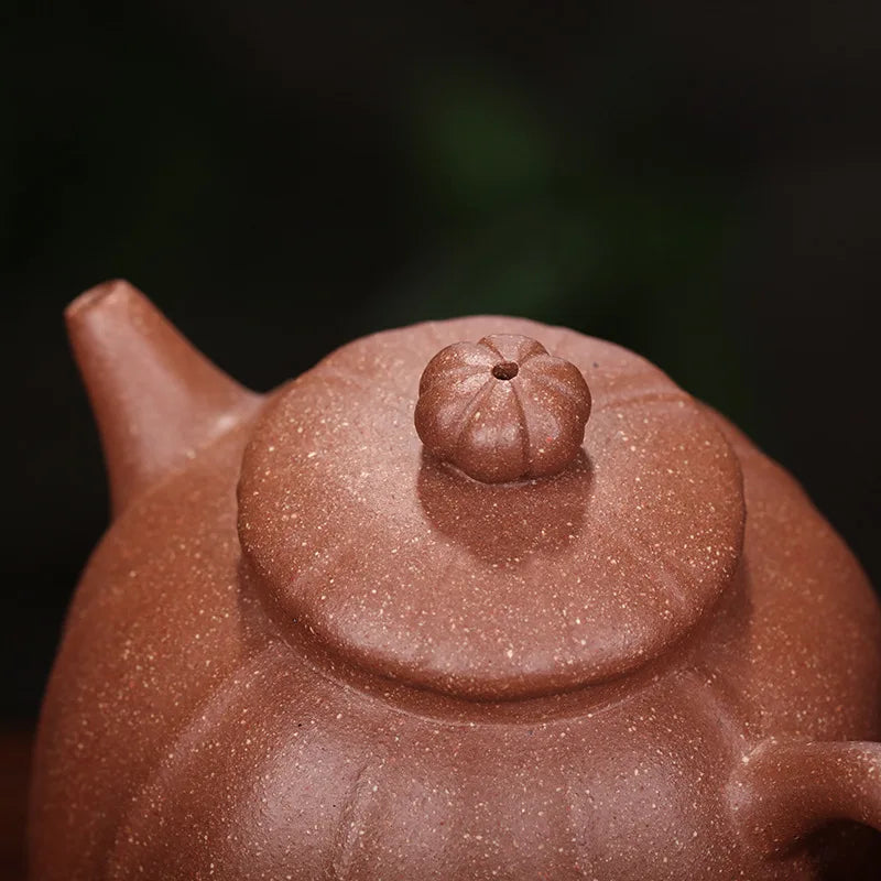 Qinquan-Handmade Zisha Pot with Multicolored Mud on Purple Clay, Handmade Kung-Fu Teaware, Purple Drinkware for Green Dark