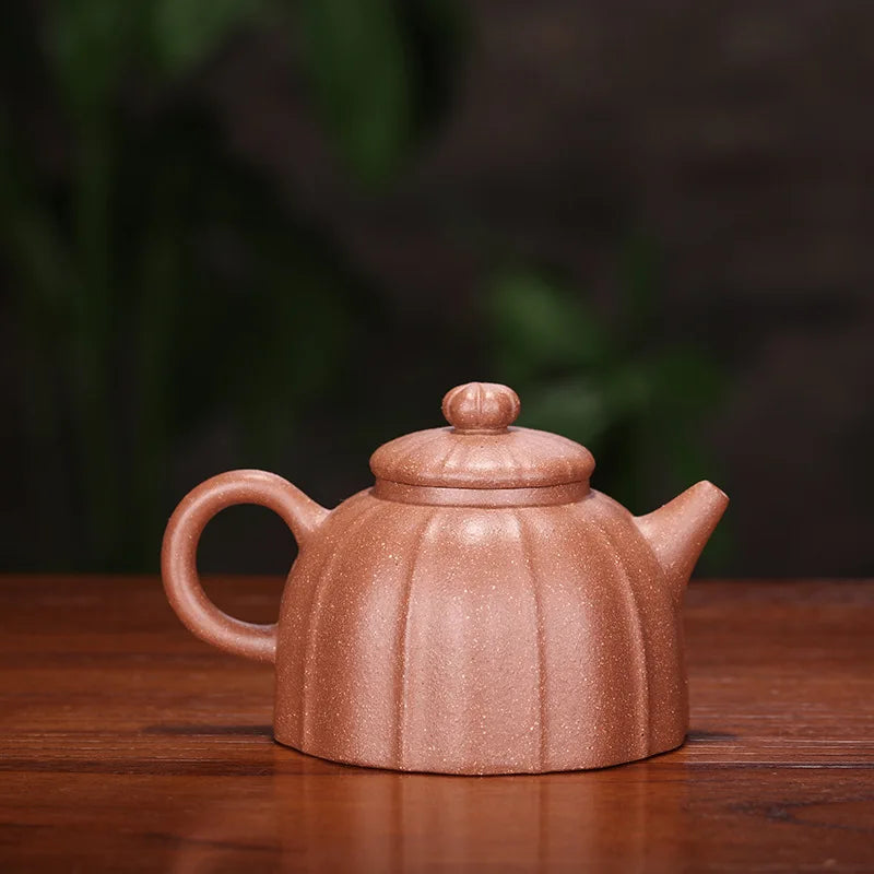 Qinquan-Handmade Zisha Pot with Multicolored Mud on Purple Clay, Handmade Kung-Fu Teaware, Purple Drinkware for Green Dark