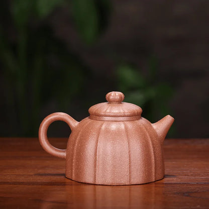 Qinquan-Handmade Zisha Pot with Multicolored Mud on Purple Clay, Handmade Kung-Fu Teaware, Purple Drinkware for Green Dark