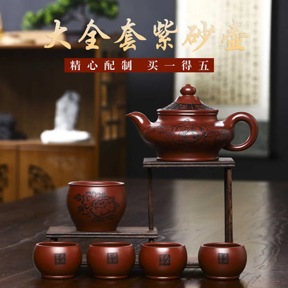 Qinzhou Nixing Kettle( Yixing Teapot) nixing Tao Pure Handmade Teapot for Dalongpao Gift Box Package Kung Fu Tea