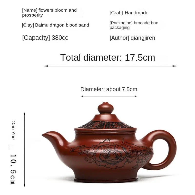 Qinzhou Nixing Kettle( Yixing Teapot) nixing Tao Pure Handmade Teapot for Dalongpao Gift Box Package Kung Fu Tea
