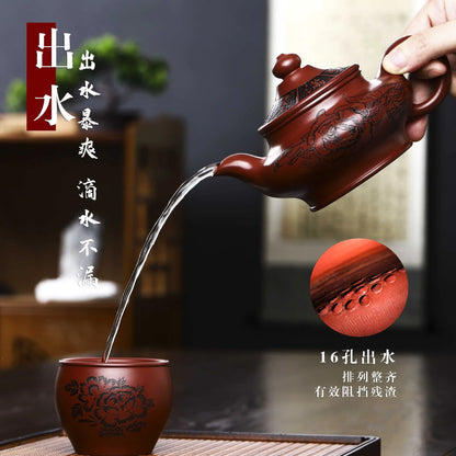 Qinzhou Nixing Kettle( Yixing Teapot) nixing Tao Pure Handmade Teapot for Dalongpao Gift Box Package Kung Fu Tea
