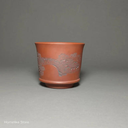Qinzhou Nixing Tao Handmade Carving Master cup(Not Yixing Clay Teapot) teacup for Puer oolong Kung Fu Cha Gift For Festival