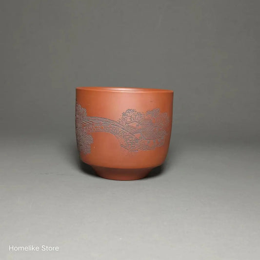 Qinzhou Nixing Tao Handmade Carving Master cup(Not Yixing Clay Teapot) teacup for Puer oolong Kung Fu Cha Gift For Festival