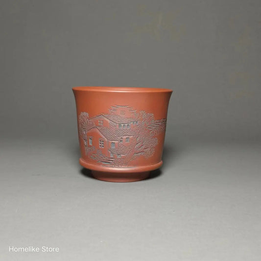 Qinzhou Nixing Tao Handmade Carving Master cup(Not Yixing Clay Teapot) teacup for Puer oolong Kung Fu Cha Gift For Festival
