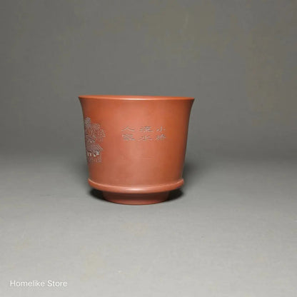 Qinzhou Nixing Tao Handmade Carving Master cup(Not Yixing Clay Teapot) teacup for Puer oolong Kung Fu Cha Gift For Festival