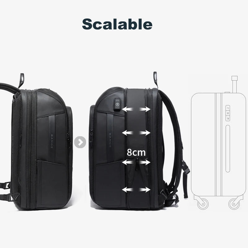 Quality 15.6" Laptop Travel Business Style Backpack Men  Scalable Large Capacity Anti-theft Male Women Luxury Luggage Tote Bags