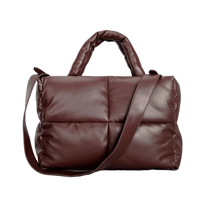 Quilted Tote Bag Functional Women's Shoulder Bags Handbag with Zipper Closure