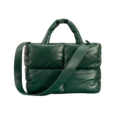 Quilted Tote Bag Functional Women's Shoulder Bags Handbag with Zipper Closure