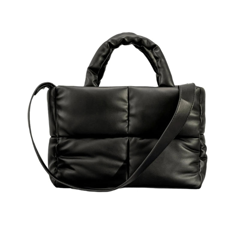 Quilted Tote Bag Functional Women's Shoulder Bags Handbag with Zipper Closure
