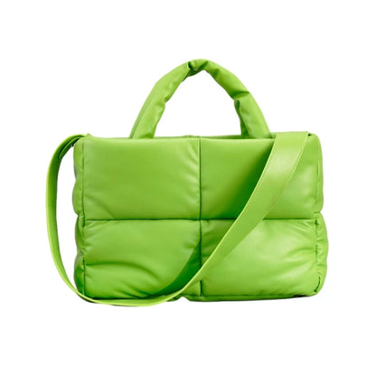 Quilted Tote Bag Functional Women's Shoulder Bags Handbag with Zipper Closure