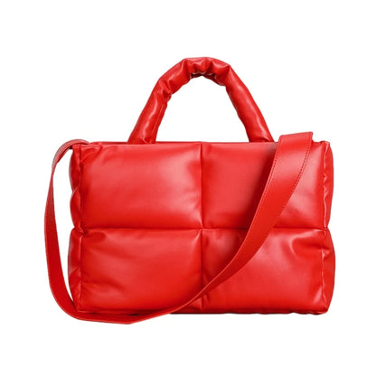 Quilted Tote Bag Functional Women's Shoulder Bags Handbag with Zipper Closure