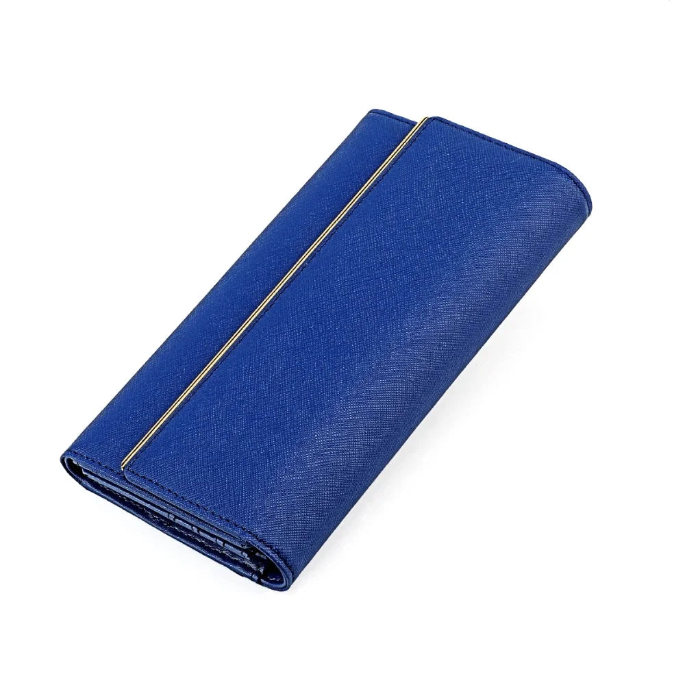 RFDI Anti-theft Brush Long Lady's Genuine Leather Large Capacity Ladies Tri-fold Wallet Coin Purse