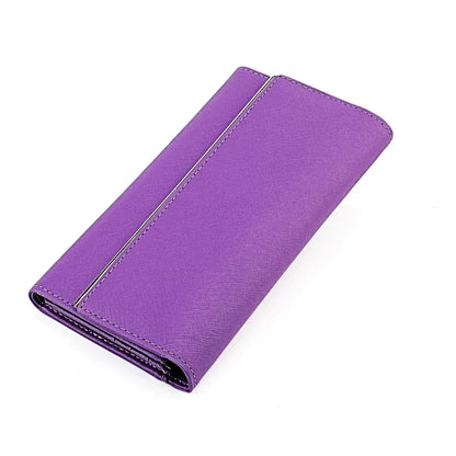 RFDI Anti-theft Brush Long Lady's Genuine Leather Large Capacity Ladies Tri-fold Wallet Coin Purse