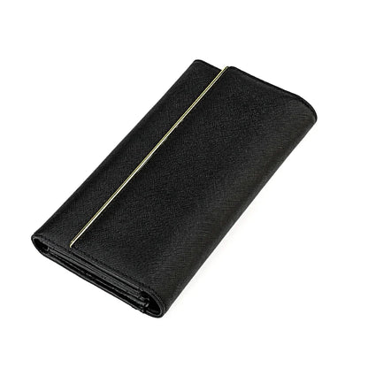 RFDI Anti-theft Brush Long Lady's Genuine Leather Large Capacity Ladies Tri-fold Wallet Coin Purse