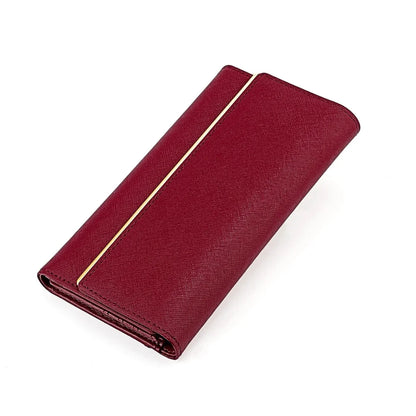 RFDI Anti-theft Brush Long Lady's Genuine Leather Large Capacity Ladies Tri-fold Wallet Coin Purse