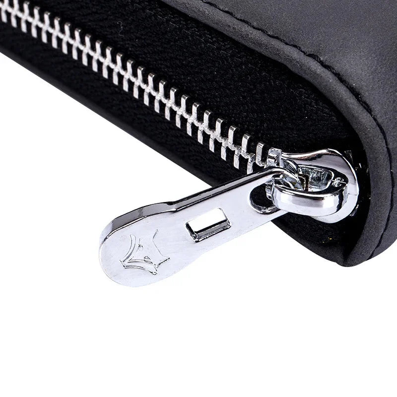 RFID Blocking Genuine Leather Women Wallets Men Credit Wallet Anti Theft 36 Card Holder Man Passport Cell Phone Purse