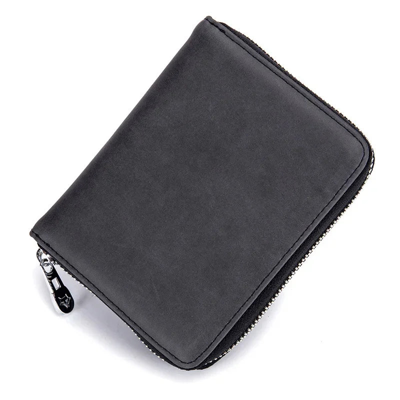 RFID Blocking Genuine Leather Women Wallets Men Credit Wallet Anti Theft 36 Card Holder Man Passport Cell Phone Purse