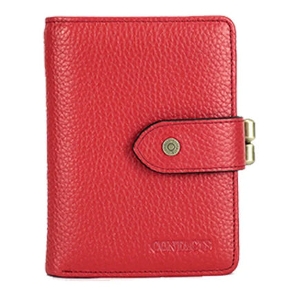 RFID Blocking Genuine Leather Women's Wallet Anti-Theft Chip, Fashionable Large Capacity Coin Purse with Multiple Compartme