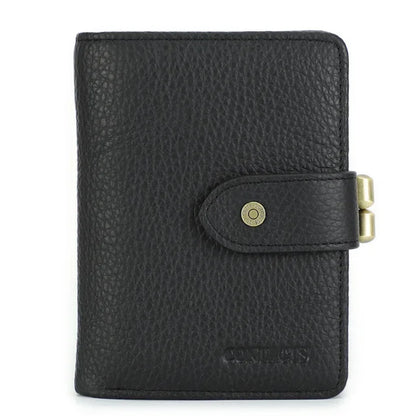 RFID Blocking Genuine Leather Women's Wallet Anti-Theft Chip, Fashionable Large Capacity Coin Purse with Multiple Compartme
